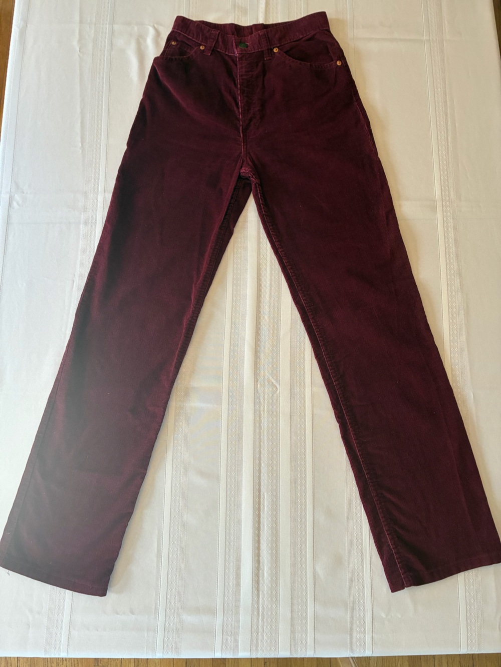 Levi's Women’s Corduroy Pants in Deep Burgundy, Cotton, Vintage